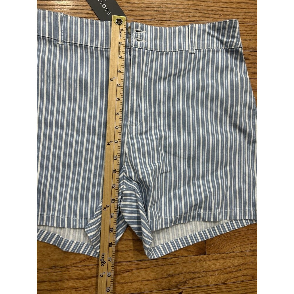 High Waist Shorts 12 Bagatelle Collection Brushed 98%Cotton 2% Spandex Blue New - Picture 4 of 7